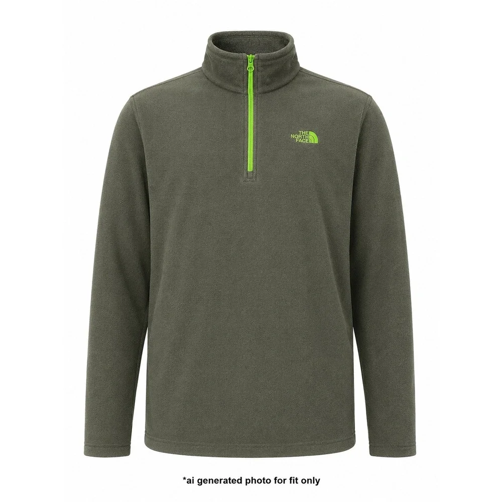 The North Face Polartec 1/4 Zip Fleece Pullover Mens XL Olive Green